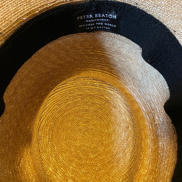 PETER BEATON NANTUCKET NATURAL STRAW HAT SIZE MEDIUM - Picture 4 of 6